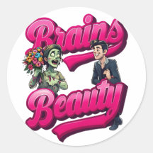 Brains & Beauty – Zombie Humour Design