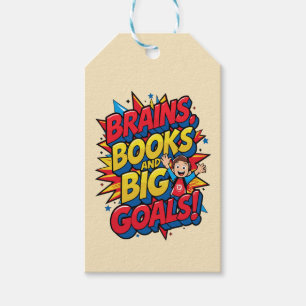 Brains Books and Big Goals - Fun Back-to-School Gift Tags