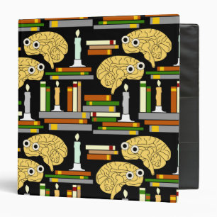 Brains Books and Candles 3 Ring Binder