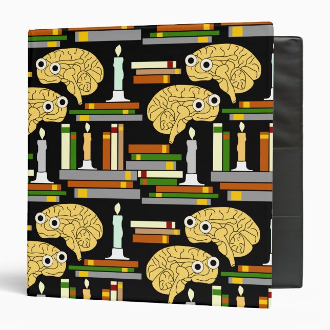 Brains Books and Candles 3 Ring Binder (Front/Inside)