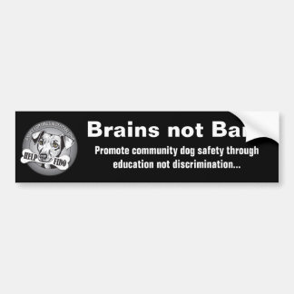 Brains not Bans (black) Bumper Sticker