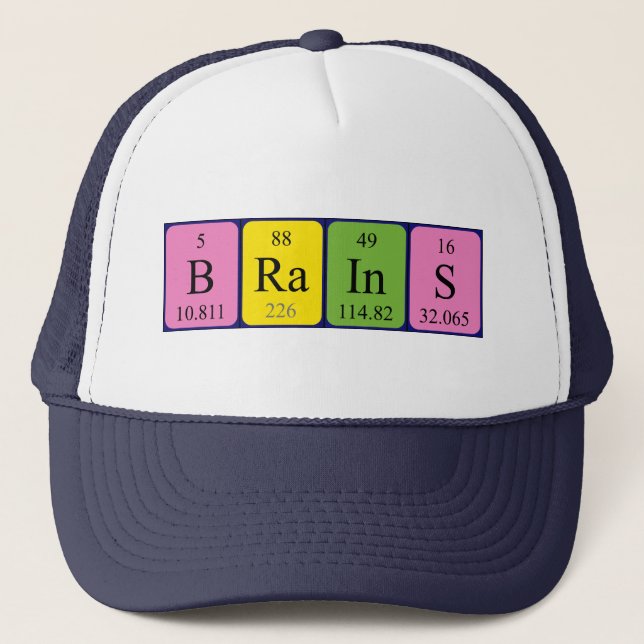Brains periodic table name hat (Front)