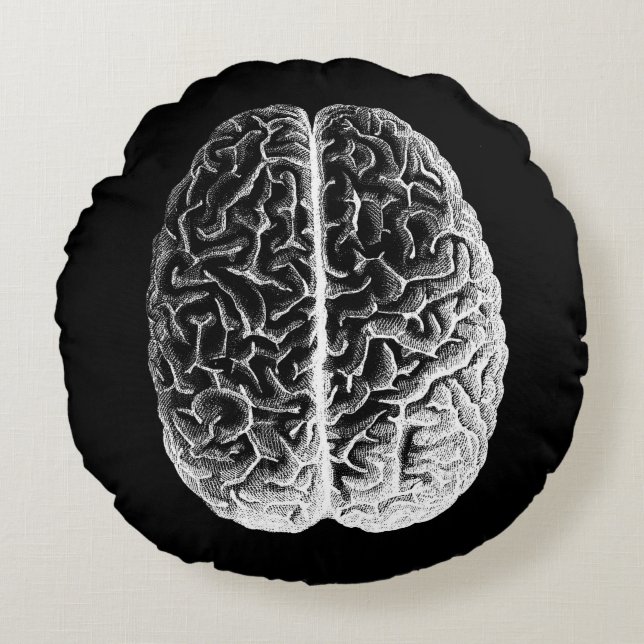 Brains! Round Pillow (Front)