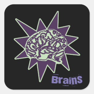 Brains! Square Sticker