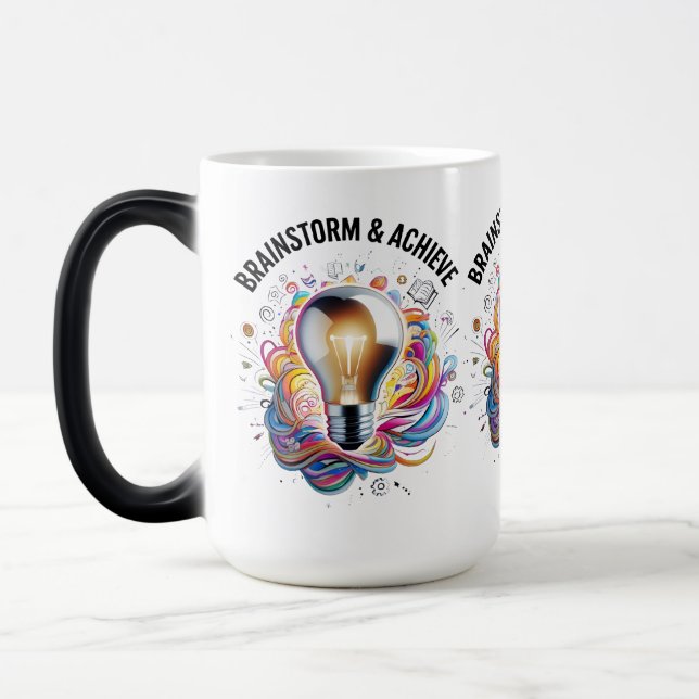 Brainstorm & Achieve Mug | Fuel Your Creativity (Left)