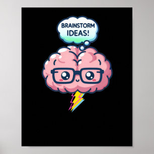 Brainstorm Ideas! Advice For All Sticker  Poster