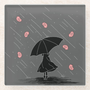 Brainstorm Pun Glass Coaster