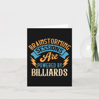 Brainstorming Sessions Billiards Enthusiast  Card