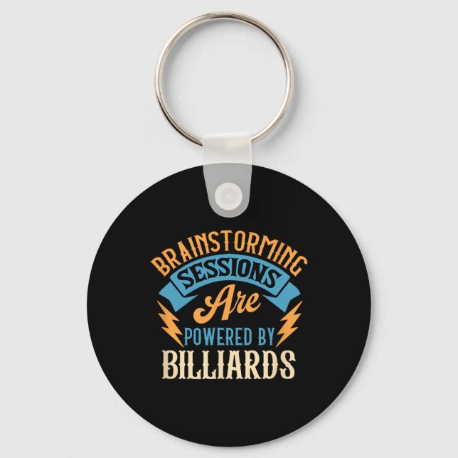 Brainstorming Sessions Billiards Enthusiast  Keychain (Front)