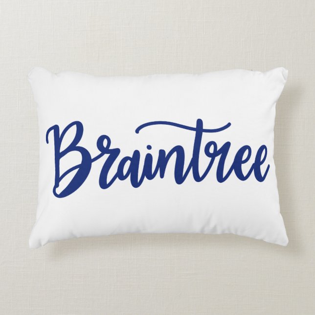 Braintree Dainty Scripts Pillow (Front)