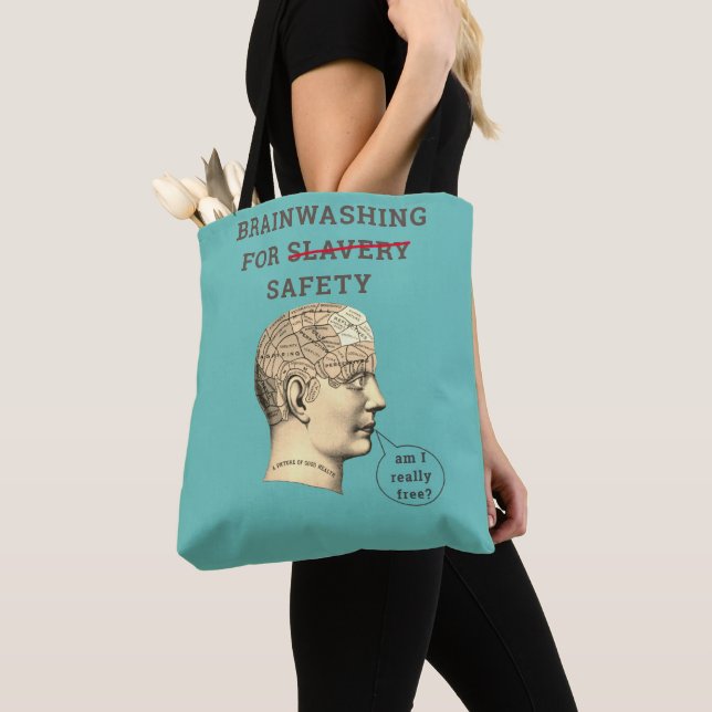 Brainwashing Tote Bag (Close Up)