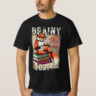Brainy and Cute Fuchs Design für clevere Köpfe T-Shirt