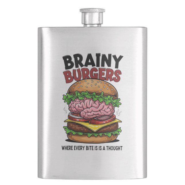 Brainy Burgers Flask (Front)