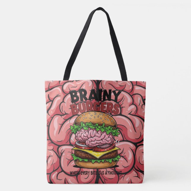 Brainy Burgers Tote Bag (Front)
