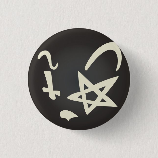 Brainy Cat 1 Inch Round Button (Front)