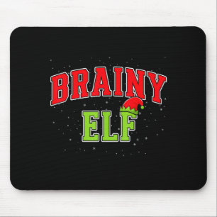 Brainy Elf Christmas Family Matching Group Xmas  Mouse Pad