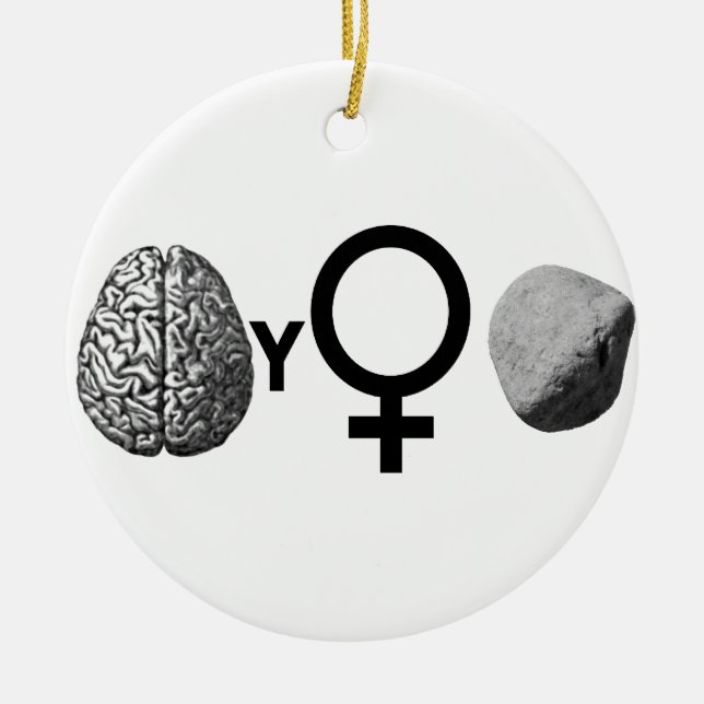 Brainy Girls Rock! Ceramic Ornament (Front)