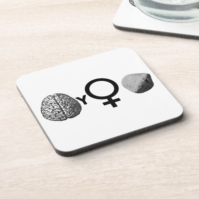 Brainy Girls Rock! Coaster (Left Side)