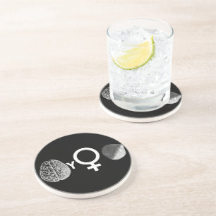 Brainy Girls Rock! Coaster