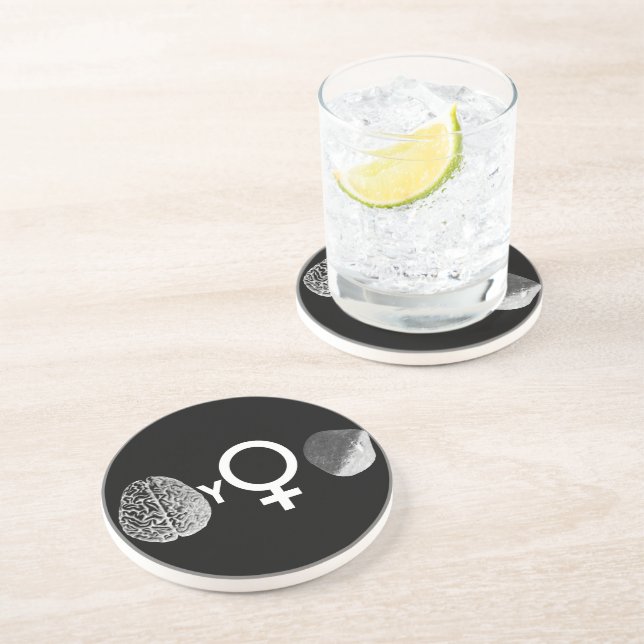 Brainy Girls Rock! Coaster (Side)