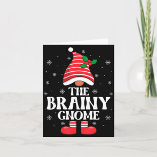 Brainy Gnome Christmas Family Matching Group Funny Card