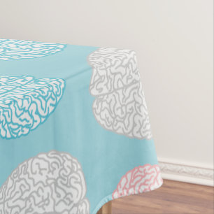 Brainy Pastel Pattern (Awesome Pastel Brains) Tablecloth