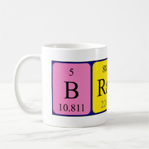 Brainy periodic table name mug