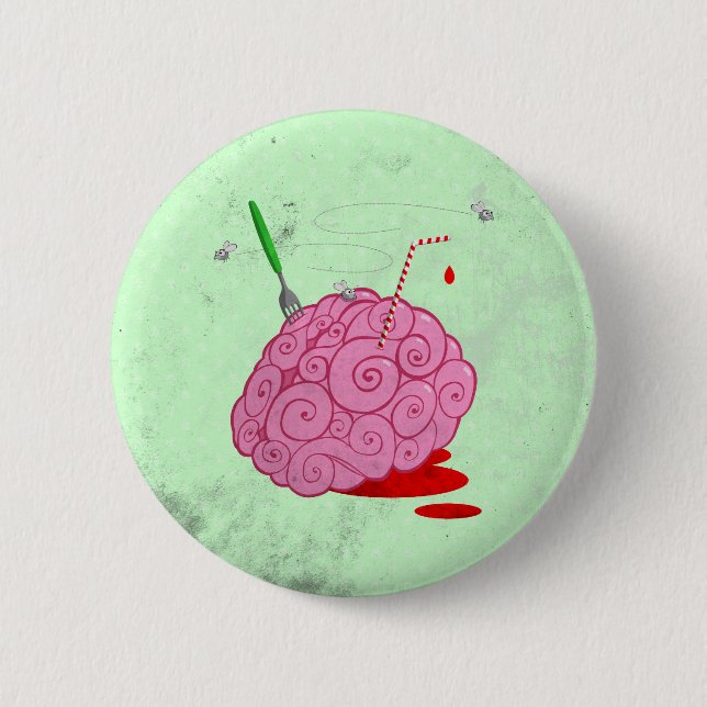 Brainz 2 Inch Round Button (Front)