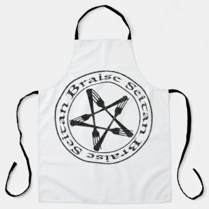 Braise Seitan Vegan Pentagram (dark version) Apron