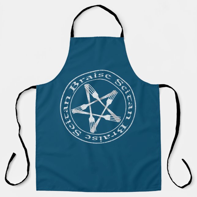 Braise Seitan Vegan Pentagram (light version) Apron (Front)