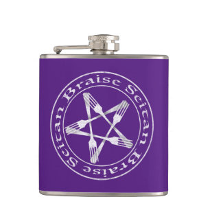 Braise Seitan Vegan Pentagram (light version) Hip Flask