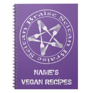 Braise Seitan Vegan Pentagram (light version) Notebook