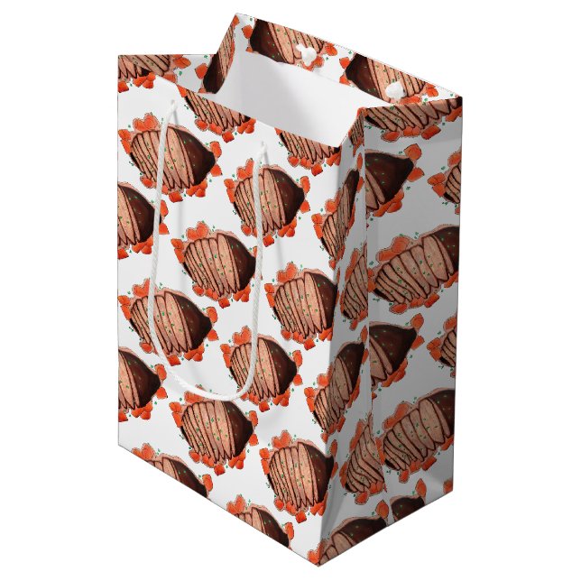Braised Beef Brisket Jewish Cooking Holiday Food Medium Gift Bag (Front Angled)