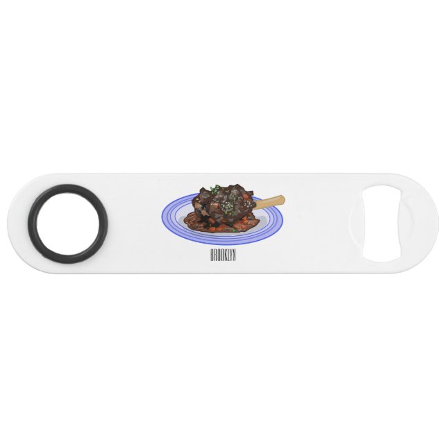  Braised lamb shank cartoon illustration Bar Key (Front (Horizontal))