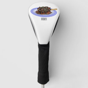  Braised lamb shank cartoon illustration  Golf Head Cover