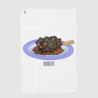 Braised lamb shank cartoon illustration