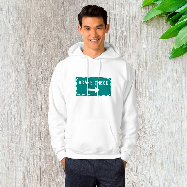 Brake Check Road Sign with Arrow  Hoodie (Creator Uploaded)