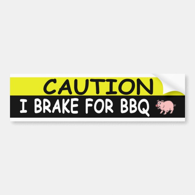 Brake For BBQ Bumper Sticker (Front)