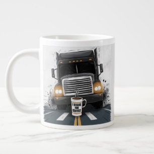 Brake for coffee trucker theme large coffee mug