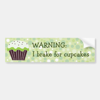 Brake for Cupcakes Bumper Sticker