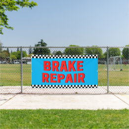 Brake Repair Automotive Shop White Large Banner