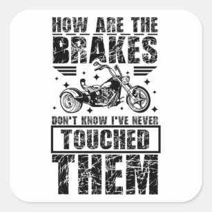 Brakes Trike Motorcycle Square Sticker