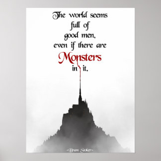 Bram Stoker Citation Poster minimaliste