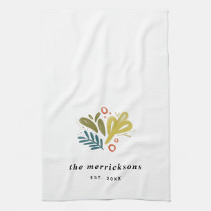 Bramble   Festive Botanical Custom Kitchen Towel