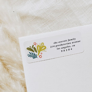 Bramble Festive Botanical Return Address Label