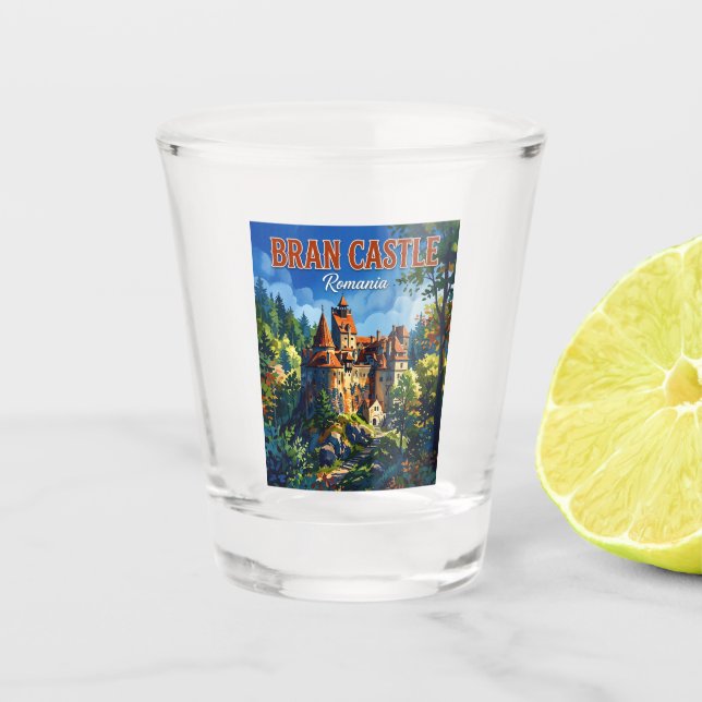 Bran Castle Romania Shot Glass (Front)