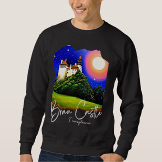 Bran Castle Transylvania Home To Dracula Painting Sweatshirt