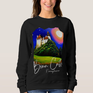 Bran Castle Transylvania Home To Dracula Painting Sweatshirt