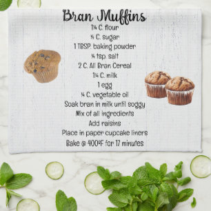 Bran Muffin Recipe Kitchen Towel