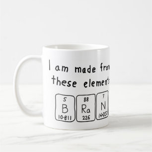 Bran periodic table name mug